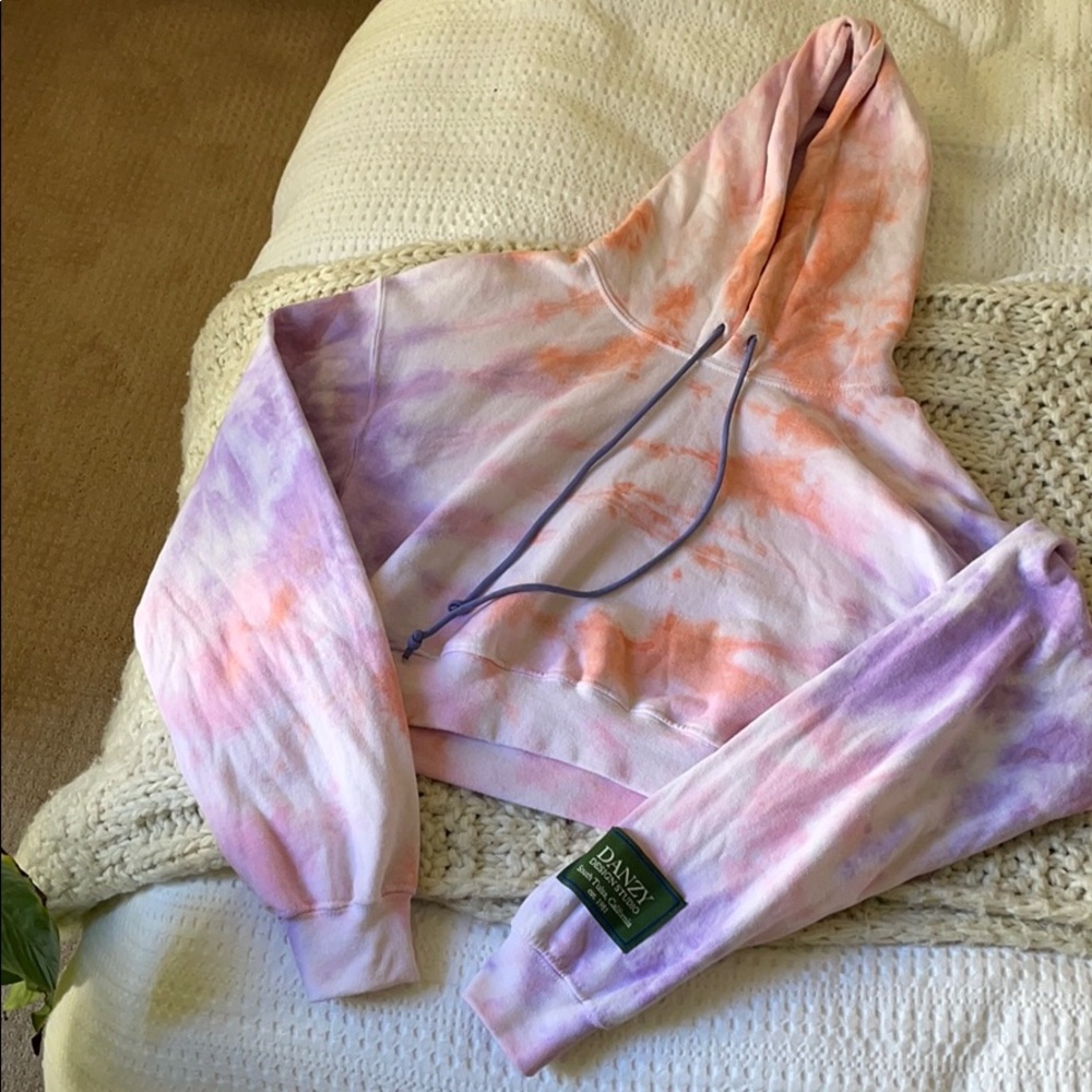 Danzy Tie Dye Collection Cropped Hoodie